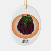 Illustration des Weihnachtspudding-Cartoon Keramik Ornament (Rechts)