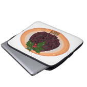 Illustration des Weihnachtspudding-Cartoon Laptopschutzhülle (Vorne Knopf)