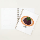 Illustration des Weihnachtspudding-Cartoon Planer (Anzeige)