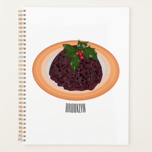 Illustration des Weihnachtspudding-Cartoon Planer