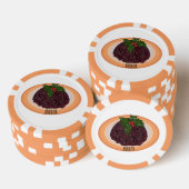 Illustration des Weihnachtspudding-Cartoon Pokerchips (Stapel)