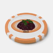 Illustration des Weihnachtspudding-Cartoon Pokerchips (Einzeln)