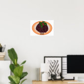 Illustration des Weihnachtspudding-Cartoon Poster (Heimbüro)