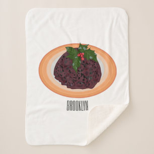 Illustration des Weihnachtspudding-Cartoon Sherpadecke