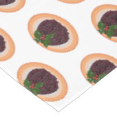 Illustration des Weihnachtspudding-Cartoon Tischdecke (Schrägansicht)