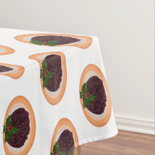 Illustration des Weihnachtspudding-Cartoon Tischdecke