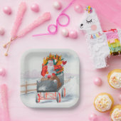 Illustration des Weihnachtsurlaubs Pappteller (Party)