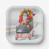 Illustration des Weihnachtsurlaubs Pappteller (Vorderseite)