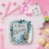 Illustration des Weihnachtsurlaubs Pappteller (Party)