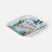 Illustration des Weihnachtsurlaubs Pappteller (Gewinkelt)