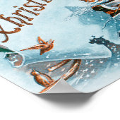 Illustration des Weihnachtsurlaubs Poster (Ecke)