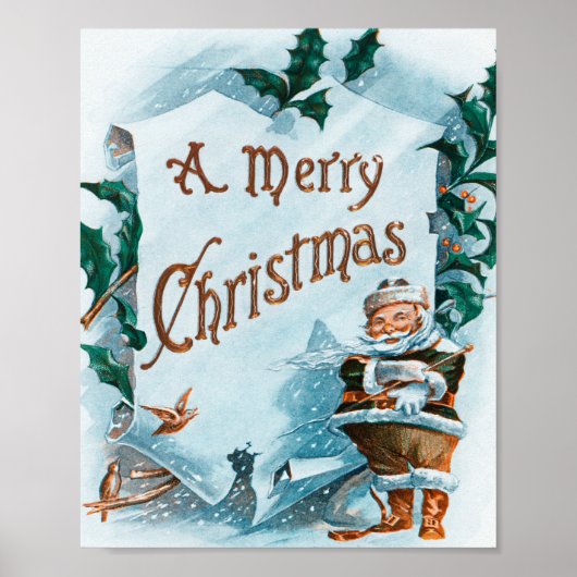 Illustration des Weihnachtsurlaubs Poster (Vorne)