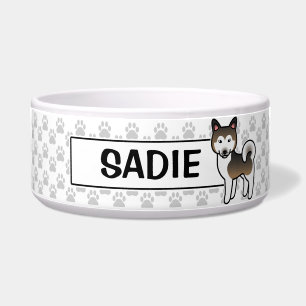 Illustration des weißen Alaskan Malamute Dog Napf