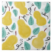 Illustration des Whimisical Pear Pattern Fliese (Vorderseite)