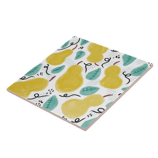 Illustration des Whimisical Pear Pattern Fliese (Seite)