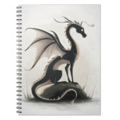 Illustration des Whimsical Dragon Notizblock (Vorderseite)