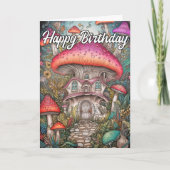 Illustration des wilden Abstrakten Pilzwaldes Karte (Vorderseite)