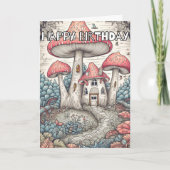 Illustration des wilden Abstrakten Pilzwaldes Karte (Vorderseite)