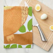 Illustration des wilden Braunen Vogels Geschirrtuch (Viertel Falte)