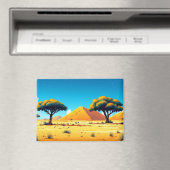 Illustration des Wüstenbaums Wasserfarbe Zeichnend Magnet (In Situ (Geschirrspüler))