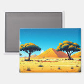 Illustration des Wüstenbaums Wasserfarbe Zeichnend Magnet (Vorderseite/Rückseite)