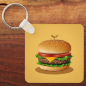 Illustration des Yummy Cheeseburger Schlüsselanhänger (Vorderseite)