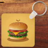Illustration des Yummy Cheeseburger Schlüsselanhänger (Rückseite)
