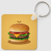 Illustration des Yummy Cheeseburger Schlüsselanhänger (Rückseite)