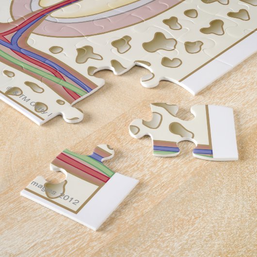 Illustration des Zahn-Zerfalls Puzzle (Seite)