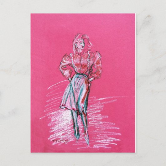 Illustration, Design von TJ Conway Postkarte (Vorderseite)