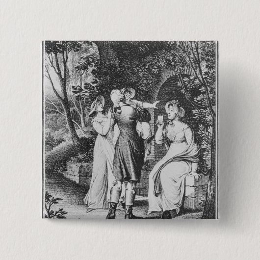 Illustration "die Sorgen von Werther" vorbei Button (Vorderseite)