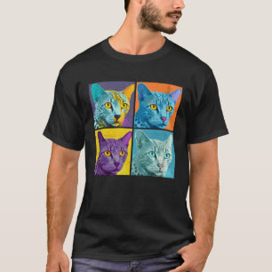 Illustration einer ägyptischen Mau-Katze, bunte Ti T-Shirt