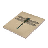 Illustration einer antiken Libelle Fliese (Seite)