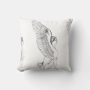 Illustration einer antiken Sphinx Kissen
