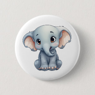 Illustration einer Cartoon-Elefanten Button