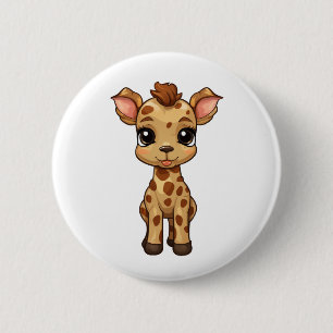Illustration einer Cartoon-Giraffe Button