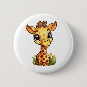 Illustration einer Cartoon-Giraffe Button