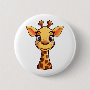 Illustration einer Cartoon-Giraffe Button
