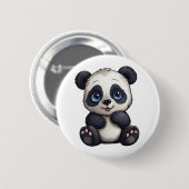 Illustration einer Cartoon-Panda Button (Vorne & Hinten)