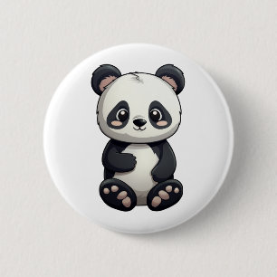 Illustration einer Cartoon-Panda Button