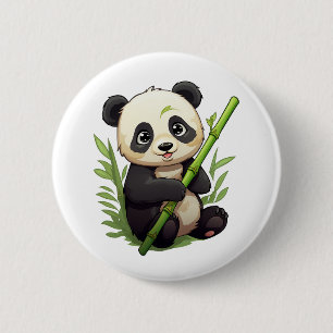 Illustration einer Cartoon-Panda Button