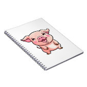 Illustration einer Cartoon-Schweinedarstellung Notizblock (Rechte Seite)