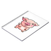 Illustration einer Cartoon-Schweinedarstellung Notizblock (Linke Seite)