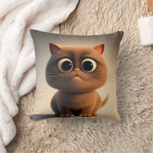 Illustration einer Cartoonfigur einer süßen Katze Kissen