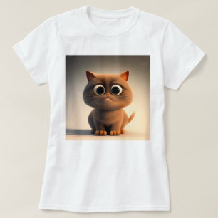 Illustration einer Cartoonfigur einer süßen Katze T-Shirt
