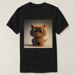 Illustration einer Cartoonfigur einer süßen Katze T-Shirt