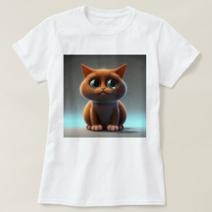 Illustration einer Cartoonfigur einer süßen Katze T-Shirt