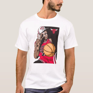 Illustration einer Chicago Bulls-Basketball-Legend T-Shirt