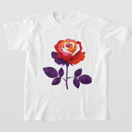 Illustration einer farbenfrohen Rose T-Shirt