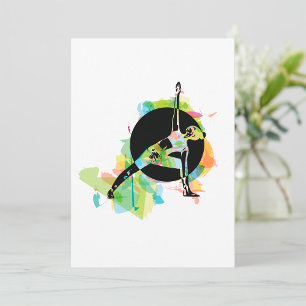 Illustration einer Frau beim Stretching Einladung